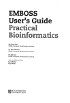 EMBOSS user's guide : practical bioinformatics