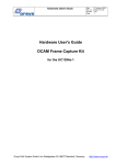 DCAM Frame Capture Kit Hardware User's Guide