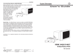 User's Guide IBM 3482/3487 Interface Kit