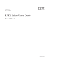 LPEX Editor User's Guide