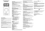 OPERATING INSTRUCTIONS MODEL 2708B DIGITAL MULTIMETER