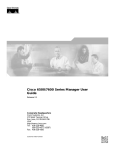 Cisco 6500/7600 Series Manager User Guide