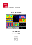 University of Hamburg Planet Simulator User's Guide Version 16.0