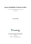 Speech Intelligibility Prediction Toolbox User Guide