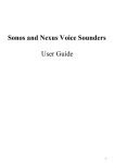 Sonos and Nexus Voice Sounders User Guide