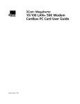 10/100 LAN+ 56K Modem Cardbus PC Card User Guide