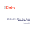 Zimbra Web Client User Guide