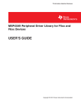 MSP430® Peripheral Driver Library for F5xx and