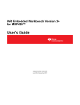 IAR Embedded Workbench Version 3+ for MSP430(tm) User's Guide