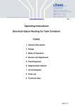 Operating Instructions Electrical Glycol Heating for Tank Container