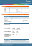 Troubleshooting and Support Sheet Contact Data Technical