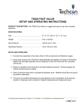 TS924 FOOT VALVE SETUP AND OPERATING INSTRUCTIONS