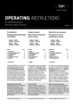 OPERATING INSTRUCTIONS OPERATING INSTRUCTIONS