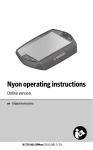 Nyon operating instructions