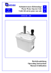 Schmutzwasser-Hebeanlage Betriebsanleitung Operating