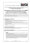 Operating Instructions for Electronic Lock E4000R with Two