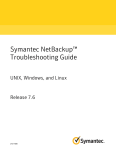 Symantec NetBackup™ Troubleshooting Guide: UNIX