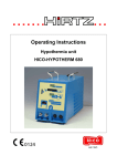 Operating Instructions HICO HYPOTHERM 680