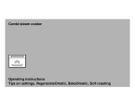 Combi-steam cooker Operating instructions Tips on settings