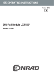 OPERATING INSTRUCTIONS DIN-Rail Module „GX155“