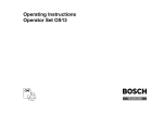 Operating Instructions Operator Set OS13