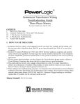 Instrument Transformer Wiring Troubleshooting