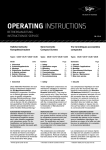 OPERATING INSTRUCTIONS OPERATING INSTRUCTIONS