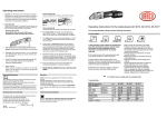 Operating Instructions for the metal