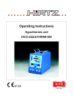Operating Instructions HICO AQUATHERM 660