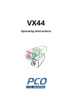 VX44 Operating Instructions
