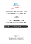 OPERATING INSTRUCTIONS AND SYSTEM DESCRIPTION OF