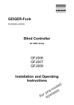 GEIGER-Funk Blind Controller GFJ006 GFJ007 GFJ009 Installation