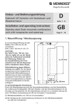 und Bedienungsanleitung Installation and operating instructions