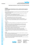 Operating Instructions for hose lines and formed