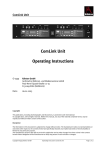 ComLink Unit Operating Instructions