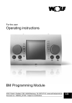 BM Programming Module Operating instructions