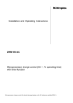 Installation and Operating Instructions ZWM 05 AC