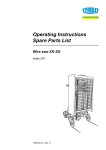 Operating Instructions Spare Parts List