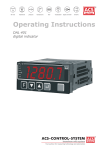 Operating Instructions - ACS-CONTROL