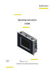 Operating instructions CT205