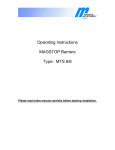 Operating Instructions MAGSTOP Barriers Type: MTS 6/8