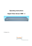 Operating instructions Digital Video Sensor DMD - 4