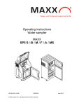 Operating instructions Water sampler MAXX SP5 S /-B /-M /-F /-A /-MS