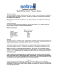 Operating Instructions Model 276 Barometric Pressure