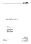 Operating Instructions - Lauda