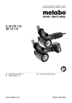 Metabo SE12-115 Use and Care Manual