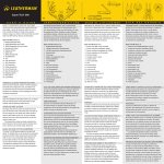 Leatherman Tool Group 831103 Use and Care Manual