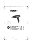Metabo H 16-500 Use and Care Manual