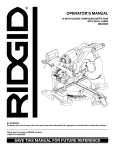 RIDGID MS255SR Use and Care Manual