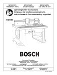 Bosch RA1181 Use and Care Manual